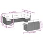 Set de sofás de jardín 9 pzas con cojines ratán sintético negro de , Conjuntos de jardín - Ref: Foro24-3227128, Precio: 736,9...