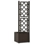 Arriate con enrejado y sistema de riego automático moca de vidaXL, Maceteros y jardineras - Ref: Foro24-313964, Precio: 103,9...