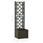 Arriate con enrejado y sistema de riego automático moca de vidaXL, Maceteros y jardineras - Ref: Foro24-313964, Precio: 103,9...