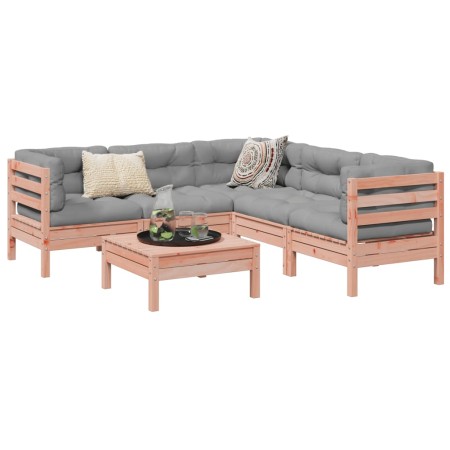 Set de sofás jardín 6 pzas con cojines madera abeto Douglas de , Conjuntos de jardín - Ref: Foro24-3299450, Precio: 473,94 €,...