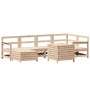 Juego de sofás de jardín 7 piezas madera maciza de pino de , Conjuntos de jardín - Ref: Foro24-3250984, Precio: 442,68 €, Des...