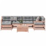 Juego de muebles jardín 7 pzas y cojines madera abeto Douglas de , Conjuntos de jardín - Ref: Foro24-3250938, Precio: 708,75 ...