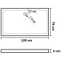 Plato de ducha rectangular ABS 70x120 cm de vidaXL, Platos de ducha - Ref: Foro24-148905, Precio: 118,25 €, Descuento: %
