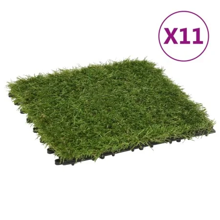 Baldosas de césped artificial 11 uds verde 30x30 cm de vidaXL, Flora artificial - Ref: Foro24-149030, Precio: 56,23 €, Descue...