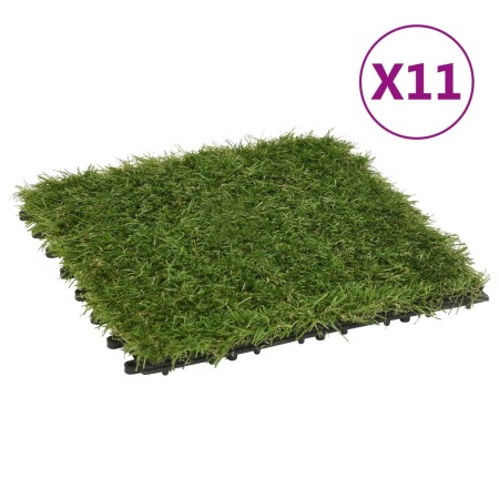 Baldosas de césped artificial 11 uds verde 30x30 cm de vidaXL, Flora artificial - Ref: Foro24-149030, Precio: 62,33 €, Descue...