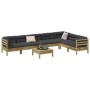Set de sofás jardín 8 pzas con cojines madera pino impregnada de , Conjuntos de jardín - Ref: Foro24-3299484, Precio: 684,07 ...