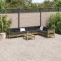 Set de sofás jardín 8 pzas con cojines madera pino impregnada de , Conjuntos de jardín - Ref: Foro24-3299484, Precio: 684,07 ...