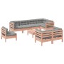 Set de sofás jardín 9 pzas con cojines madera de abeto Douglas de , Conjuntos de jardín - Ref: Foro24-3299517, Precio: 789,17...