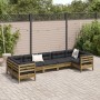 Set de sofás jardín 7 pzas con cojines madera pino impregnada de , Conjuntos de jardín - Ref: Foro24-3299624, Precio: 721,31 ...
