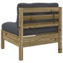 Juego de sofás jardín 6 pzas con cojines madera pino impregnada de , Conjuntos de jardín - Ref: Foro24-3299613, Precio: 614,0...
