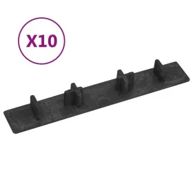 Plattformendkappen 10 Stück aus schwarzem Kunststoff von vidaXL, Böden und Teppiche - Ref: Foro24-149003, Preis: 24,37 €, Rab...