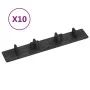 Tapas de extremo de plataforma 10 unidades plástico negro de vidaXL, Suelos y moquetas - Ref: Foro24-149003, Precio: 24,37 €,...