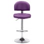 Taburete de cocina de cuero sintético morado de , Taburetes de cocina - Ref: Foro24-249654, Precio: 84,23 €, Descuento: %