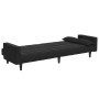 Sofá cama de 2 plazas con taburete terciopelo negro de , Sofás - Ref: Foro24-3258136, Precio: 341,61 €, Descuento: %