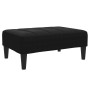 Sofá cama de 2 plazas con taburete terciopelo negro de , Sofás - Ref: Foro24-3258136, Precio: 341,61 €, Descuento: %