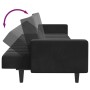 Sofá cama de 2 plazas con taburete terciopelo negro de , Sofás - Ref: Foro24-3258136, Precio: 341,61 €, Descuento: %
