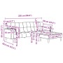 Sofá cama de 2 plazas con taburete terciopelo negro de , Sofás - Ref: Foro24-3258136, Precio: 341,61 €, Descuento: %