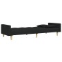 Sofá cama de 2 plazas con taburete tela negro de , Sofás - Ref: Foro24-3258108, Precio: 344,90 €, Descuento: %
