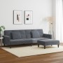 Sofá cama de 2 plazas con taburete terciopelo gris oscuro de , Sofás - Ref: Foro24-3258117, Precio: 339,51 €, Descuento: %