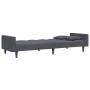 Sofá cama de 2 plazas con taburete terciopelo gris oscuro de , Sofás - Ref: Foro24-3258117, Precio: 339,51 €, Descuento: %