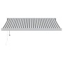 Toldo retráctil aluminio y tela gris antracita y blanco 3x2,5 m de , Toldos - Ref: Foro24-3216133, Precio: 617,39 €, Descuent...