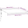 Toldo retráctil aluminio y tela gris antracita y blanco 3x2,5 m de , Toldos - Ref: Foro24-3216133, Precio: 617,39 €, Descuent...