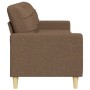 Sofá de 3 plazas de tela marrón 210 cm de , Sofás - Ref: Foro24-4007417, Precio: 314,54 €, Descuento: %