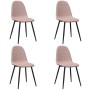 Sillas de comedor 4 unidades terciopelo rosa en Sillas de comedor | Comprar online en Foru.es