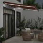Toldo retráctil automático con luces LED marrón 300x250 cm de , Toldos - Ref: Foro24-3310204, Precio: 480,13 €, Descuento: %