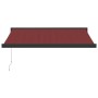 Toldo retráctil manual color burdeos 350x250 cm de , Toldos - Ref: Foro24-3215319, Precio: 547,84 €, Descuento: %