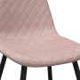 Sillas de comedor 4 unidades terciopelo rosa en Sillas de comedor | Comprar online en Foru.es
