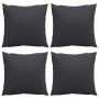 Cojines de sofá 4 unidades tela negro 60x60 cm de , Cojines para sillas y sofás - Ref: Foro24-360410, Precio: 53,31 €, Descue...