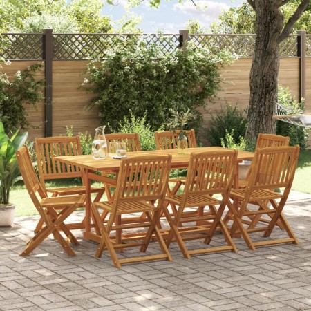 Juego comedor de jardín 9 pzas madera maciza acacia 180x90x75cm de , Conjuntos de jardín - Ref: Foro24-3321531, Precio: 580,1...