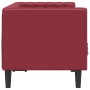 Sofá Chesterfield de 2 plazas cuero artificial rojo tinto de , Sofás - Ref: Foro24-372663, Precio: 288,11 €, Descuento: %
