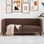 Sofá Chesterfield de 2 plazas cuero artificial marrón de , Sofás - Ref: Foro24-372661, Precio: 267,49 €, Descuento: %