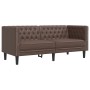 Sofá Chesterfield de 2 plazas cuero artificial marrón de , Sofás - Ref: Foro24-372661, Precio: 267,49 €, Descuento: %