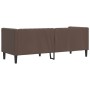 Sofá Chesterfield de 3 plazas cuero artificial marrón de , Sofás - Ref: Foro24-372668, Precio: 311,42 €, Descuento: %