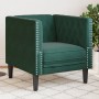 Sillón Chesterfield de terciopelo verde oscuro de , Sofás - Ref: Foro24-372675, Precio: 162,94 €, Descuento: %
