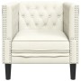 Sillón Chesterfield de terciopelo blanco crema de , Sofás - Ref: Foro24-372680, Precio: 161,15 €, Descuento: %