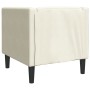 Sillón Chesterfield de terciopelo blanco crema de , Sofás - Ref: Foro24-372680, Precio: 161,15 €, Descuento: %