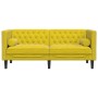 Sofá Chesterfield 2 plazas con cojines terciopelo amarillo de , Sofás - Ref: Foro24-372689, Precio: 250,77 €, Descuento: %