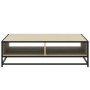 Mesa centro madera ingeniería y metal roble Sonoma 100x100x30cm de , Mesas de centro - Ref: Foro24-848775, Precio: 79,58 €, D...