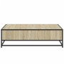 Mesa centro madera ingeniería y metal roble Sonoma 100x100x30cm de , Mesas de centro - Ref: Foro24-848775, Precio: 79,58 €, D...