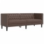 Juego de sofás Chesterfield 2 piezas cuero sintético marrón de , Sofás - Ref: Foro24-3209276, Precio: 578,99 €, Descuento: %