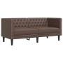 Juego de sofás Chesterfield 2 piezas cuero sintético marrón de , Sofás - Ref: Foro24-3209276, Precio: 578,99 €, Descuento: %