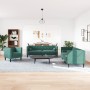 Set de sofás Chesterfield con cojines 3 piezas terciopelo verde de , Sofás - Ref: Foro24-3209283, Precio: 897,94 €, Descuento: %