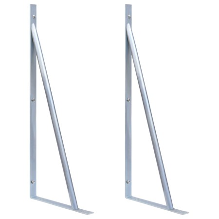 Soportes para postes de valla 2 unidades acero galvanizado de vidaXL, Accesorios para rejas y vallas - Ref: Foro24-148988, Pr...