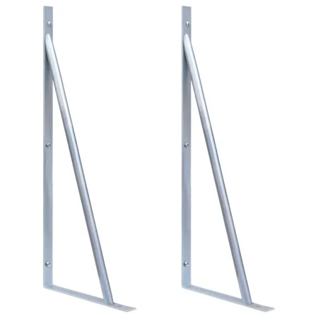 Supports for fence posts 2 units galvanized steel by vidaXL, Accessories for gates and fences - Ref: Foro24-148988, Price: 29...