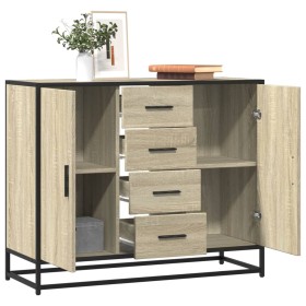 Aparador de madera de ingeniería roble Sonoma 92x35x76 cm de , Aparadores - Ref: Foro24-3300826, Precio: 116,20 €, Descuento: %