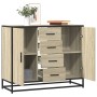 Aparador de madera de ingeniería roble Sonoma 92x35x76 cm de , Aparadores - Ref: Foro24-3300826, Precio: 116,20 €, Descuento: %